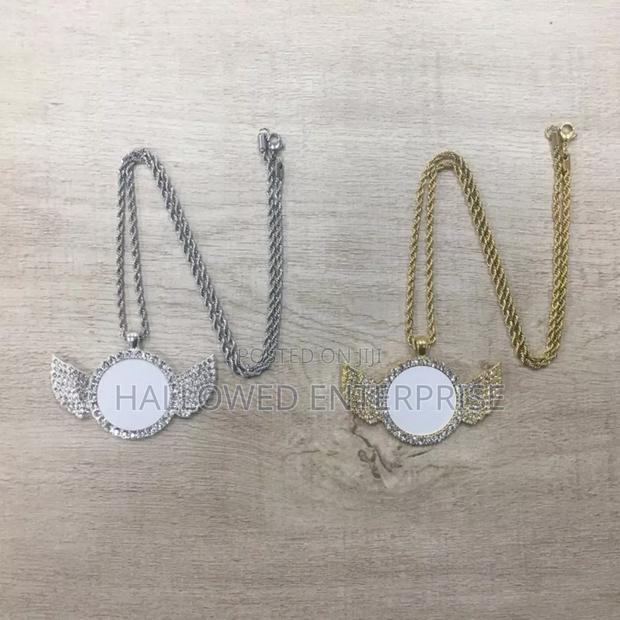 Stainless Steel Chain Sublimation Customization Wing Jewelry Necklace photo 6