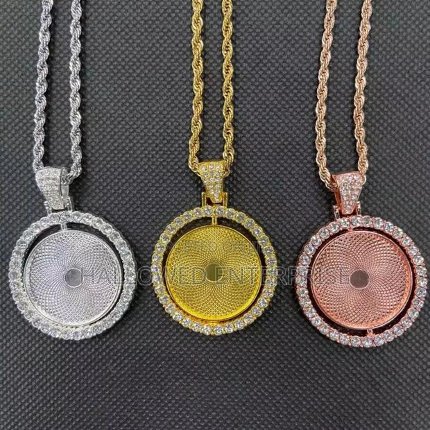 Circle Rotating Sublimation Nacklace With and Without Customization photo 5