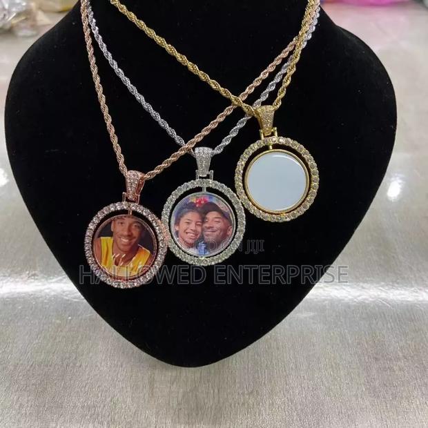 Circle Rotating Sublimation Nacklace With and Without Customization photo 6