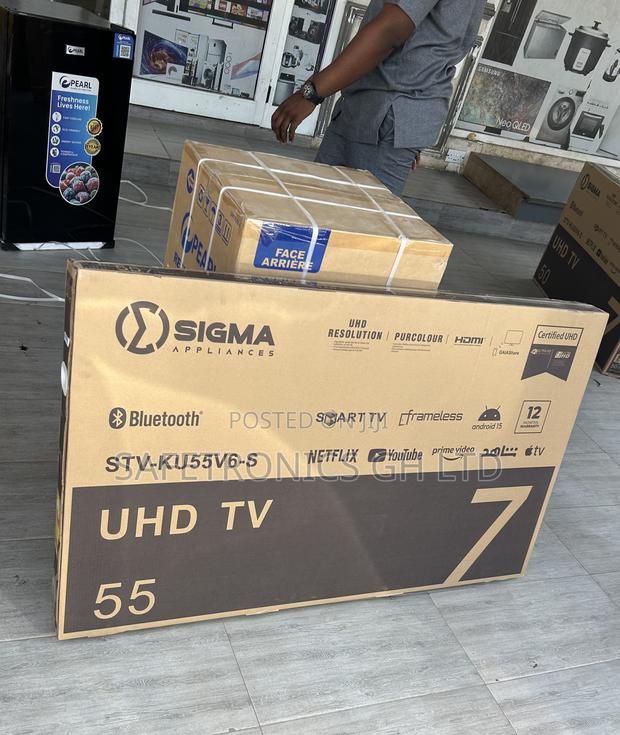 Sealed and Authentic 55 Inch Sigma Led Uhd Digital Satellite Tv · Photo 3