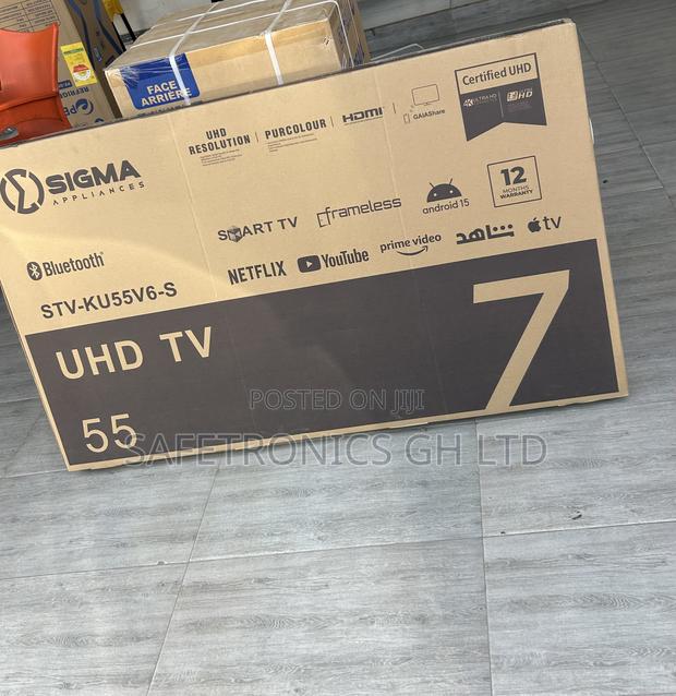Sealed and Authentic 55 Inch Sigma Led Uhd Digital Satellite Tv · Photo 4