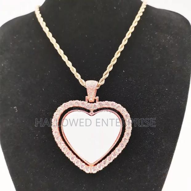 Heart Bling Double Side Rotating Necklace photo 7