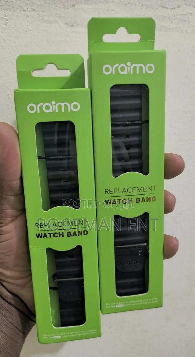 Black Silicon Oraimo Watch Strap