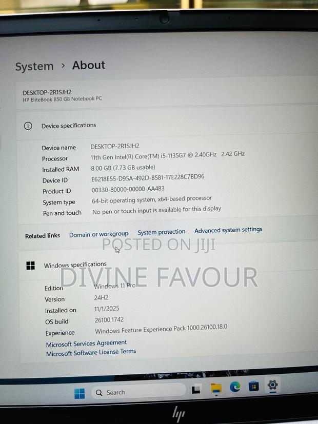 Laptop HP EliteBook 850 G8 8GB Intel Core I5 SSD 256GB photo 11