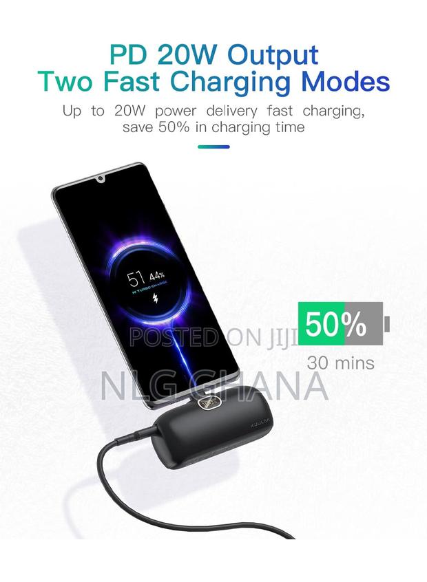 18w 5000mah Mini Type C Power Bank Digital. Ghx6007 photo 3