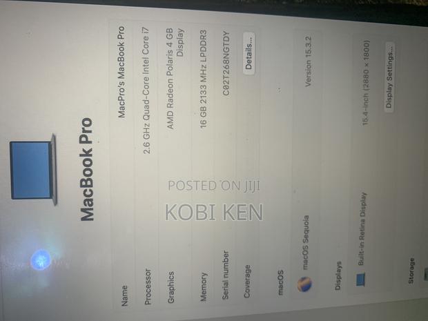 Laptop Apple MacBook Pro 2018 16GB Intel Core I7 SSD 256GB photo 6