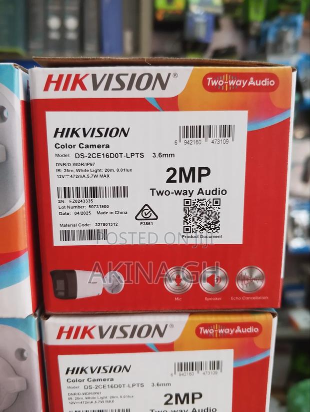Hikvision 2 Way Audio 2mp Analog Camera Ds-2ce16d0t-LPTS photo 2