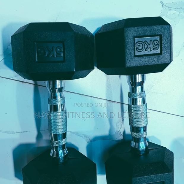 5kg Pair Dumbbells Hex · Photo 3
