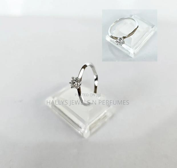 Sterling Silver Moissanite Diamond Engagement or Promise Ring, · Photo 2