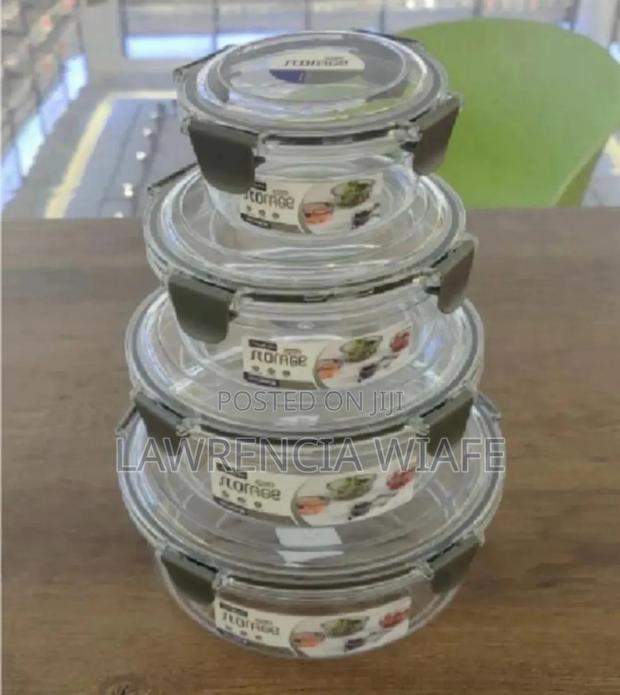 4pcs Storage Bowls With Plastic Lid