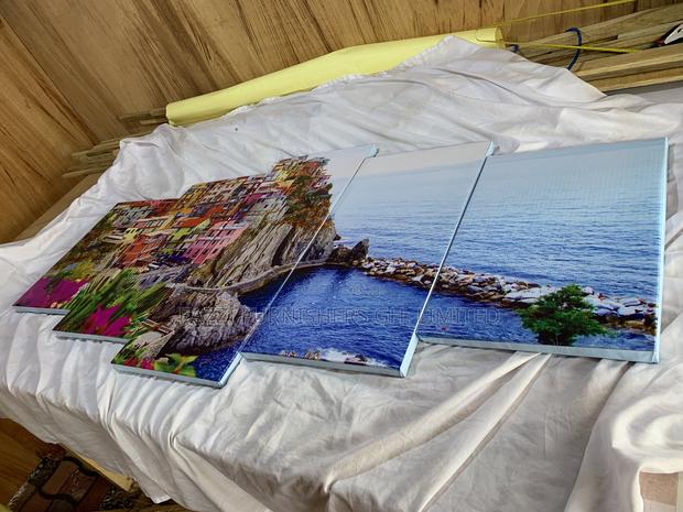 3d Wall Arts 5 Panels Santorini Buildings Frames photo 3