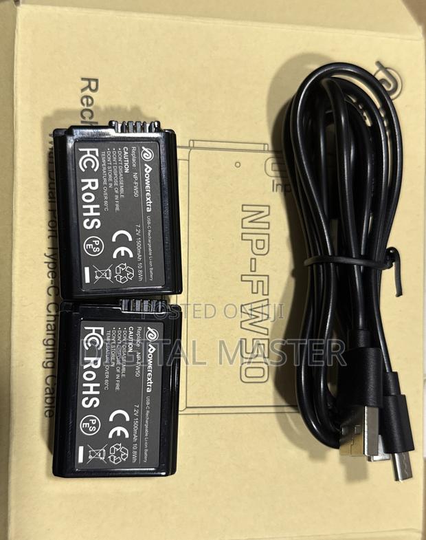 2 Kit Np-fw50 Usb-c Rechargeable Li-ion Battery (7.2v 1500mah 10.8wh) photo 2