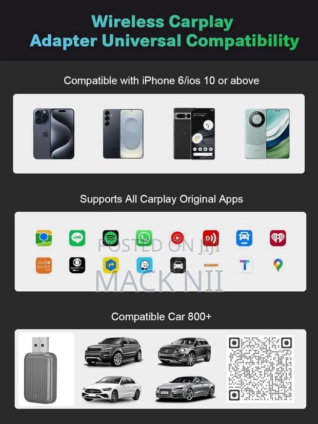2025 Upgraded Wireless Carplay Adapter Uk, 2-in-1 for Carplay/ photo 6