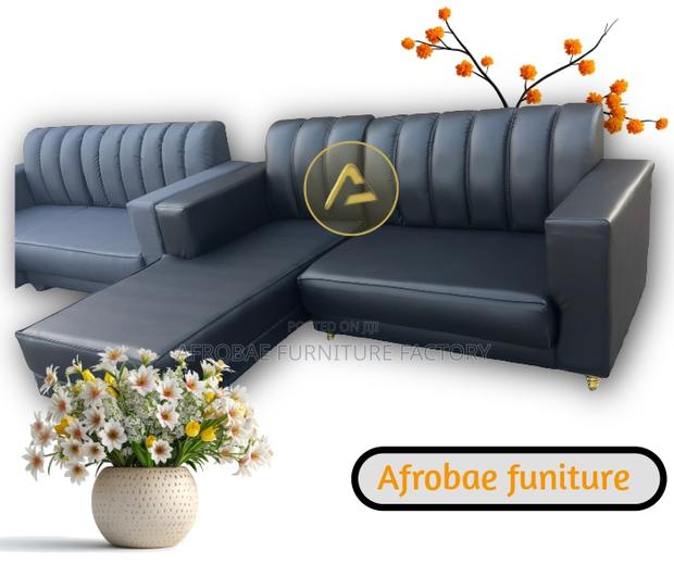 Italian Black Soft Leather Durable Leather Lshape From Factory Direct · Photo 2