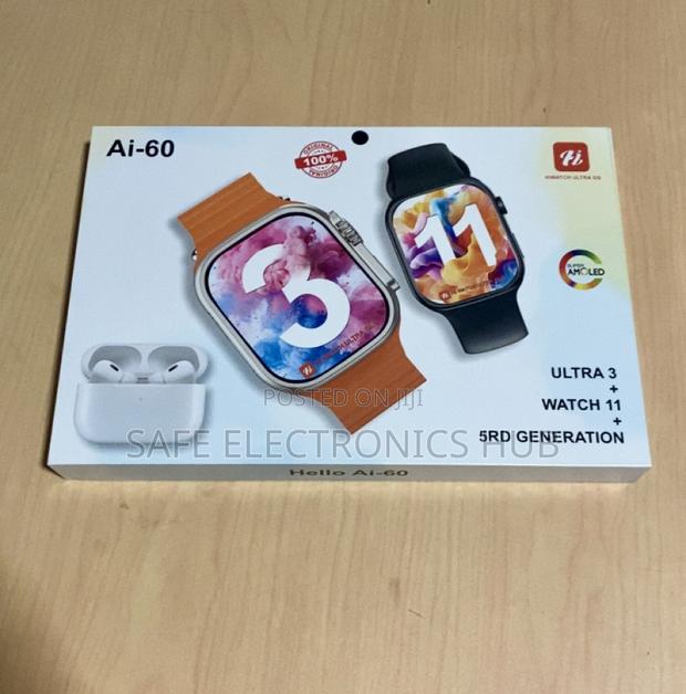 Ai-60 Suit ( 2 Smart Watches + 1 Airpod + 7 Straps)