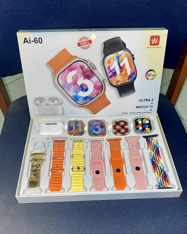Ai-60 Suit ( 2 Smart Watches + 1 Airpod + 7 Straps) photo 4