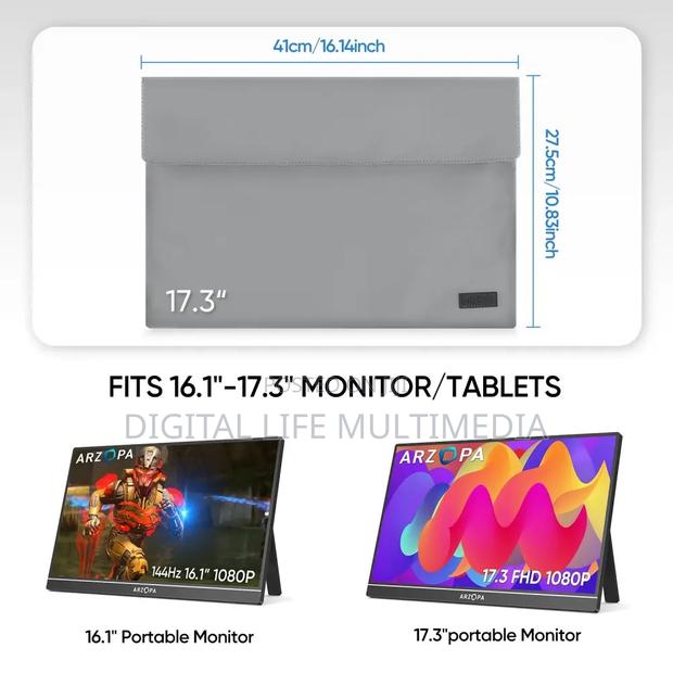 Pu‐Leather Portable Monitor Sleeve Arzopa photo 2