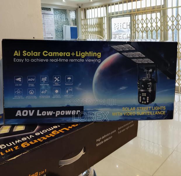 Solar Street Light Camera Dual Lens 4g Sim 2way Talk photo 2