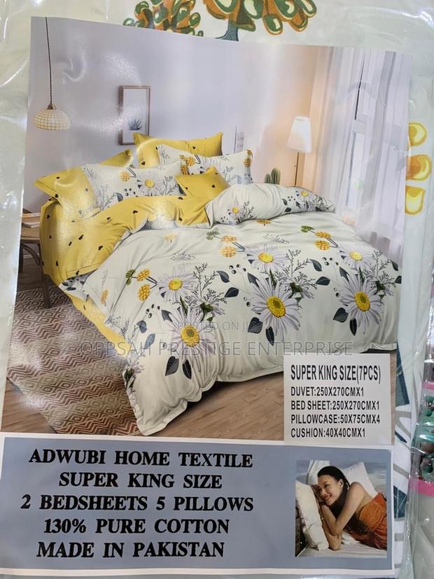 Luxury Super King Size Floral Bedding Set – 7 Pieces, 130% Pure Cotton · Photo 4