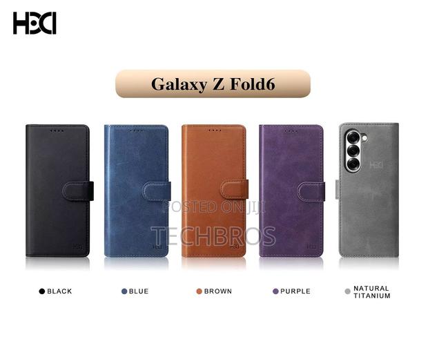 Galaxy Fold 6 Leather Case With Protector And Wireless Charging photo 2