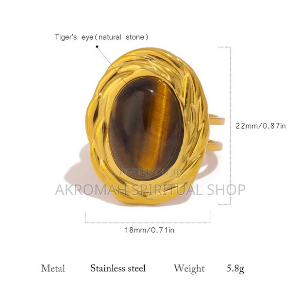 Tiger Eye Ring Stainless Steel photo 3