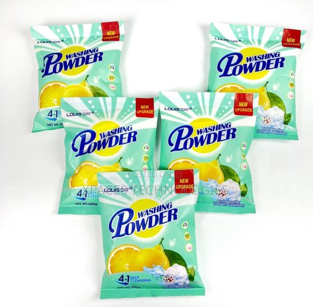 4 in 1 High Foaming Perfume Detergent Washing Powder, 200g 50packs