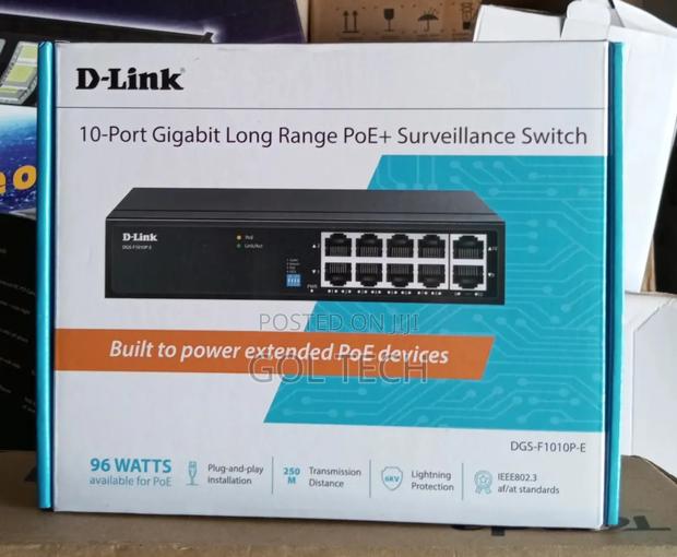 D-Link 10port Gigabit Long Range Poe Surveillance Switch DGS-F1010p-E photo 2