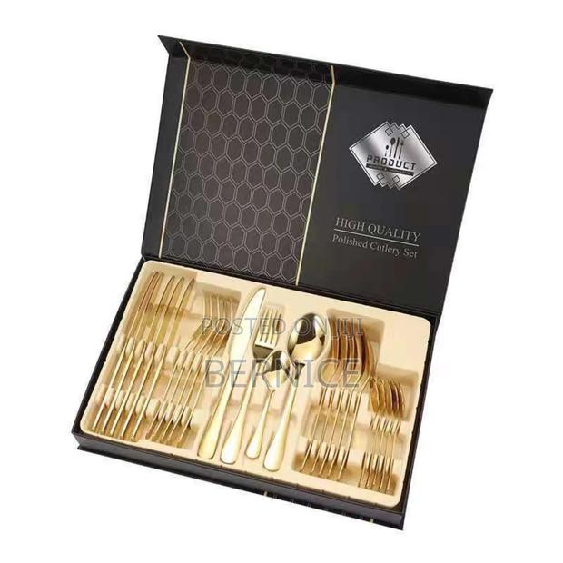 High-Quality Gold Polished Cutlery Set – Elegant Dining Collection photo 2