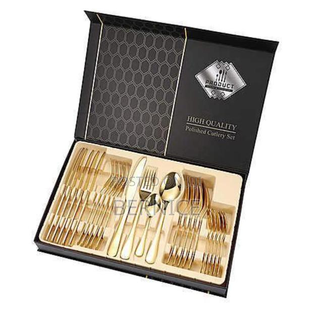 High-Quality Gold Polished Cutlery Set – Elegant Dining Collection photo 3