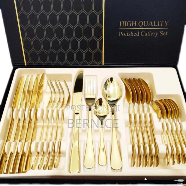 High-Quality Gold Polished Cutlery Set – Elegant Dining Collection photo 4