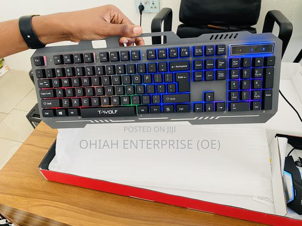 Brand New Rugged Gamers Keyboard Mouse With Rainbow Colors Backlight photo 2