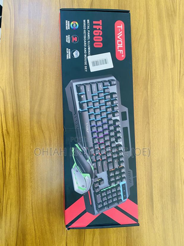 Brand New Rugged Gamers Keyboard Mouse With Rainbow Colors Backlight photo 3