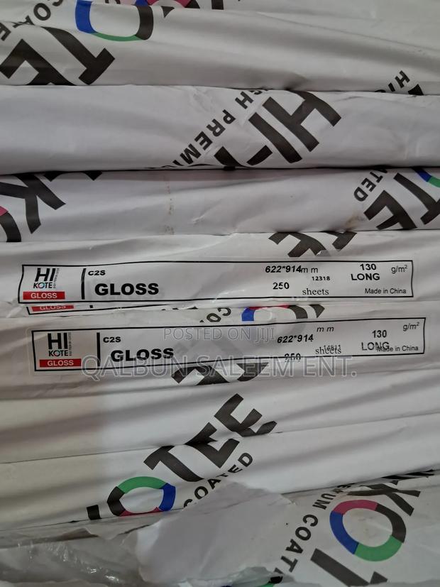 Hi-kote Glossy Art Paper 130gsm Niegrian Size 622*914mm photo 2