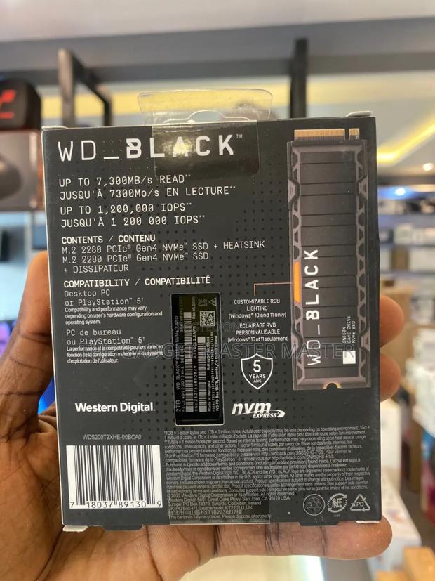 Ps5 Wd Sn850x Nvme Pcle 4.0 2tb Internal Ssd photo 2