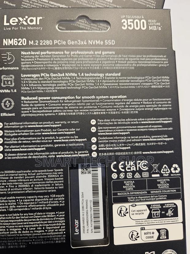 Lexar 256gb Nvme Pcie 3x4 M.2 2280 SSD Drive for Laptops 3500mbps photo 2