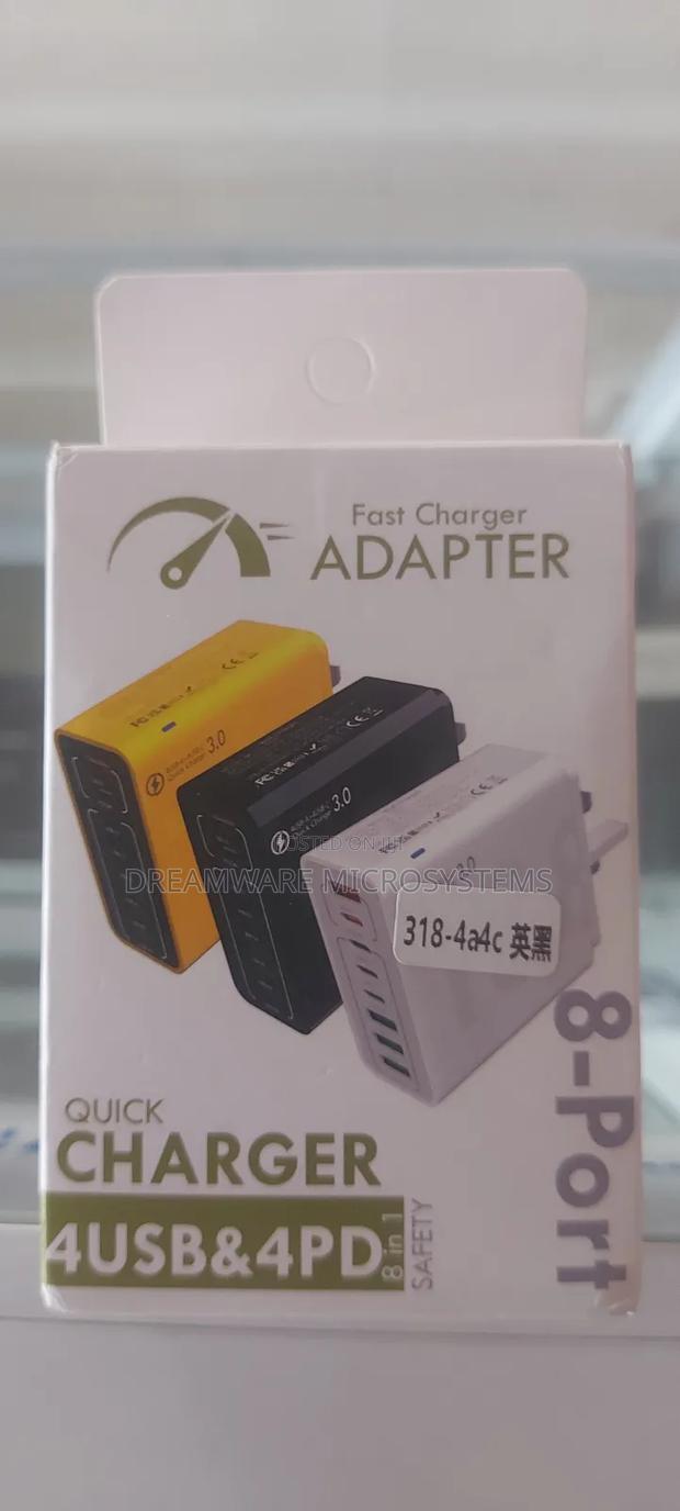 8 Ports Usb Charger Qc 5.0 65w Fast Charger Power Adapter photo 2