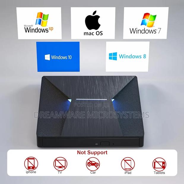 External Blu Ray Drive, Portable Bluray Drive Usb 3.0 And Type-c Bd photo 2