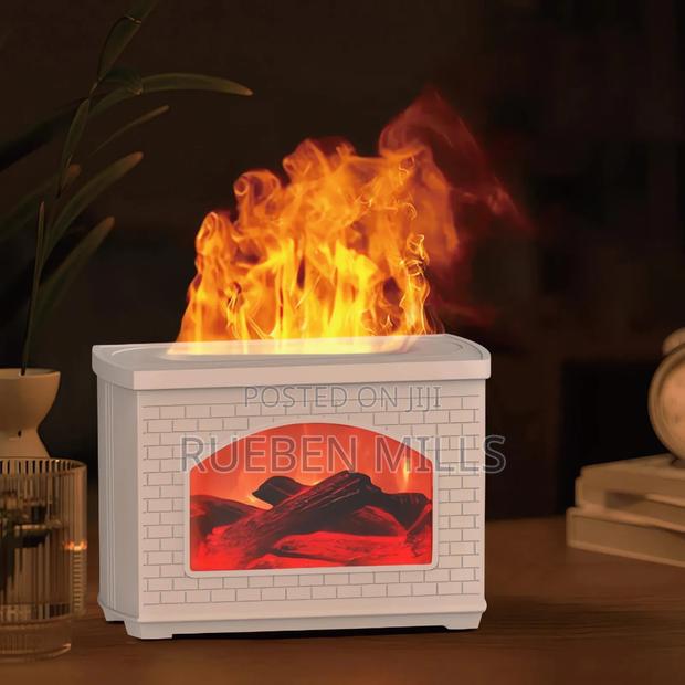 White 270ml Big Size Madel 915 Essential Oil Fireplace Flame Diffuser · Photo 4