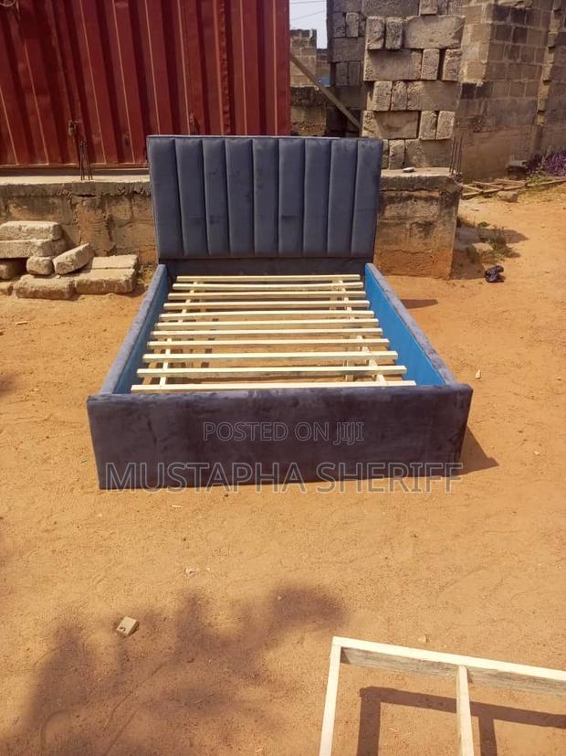Navy Channel Double Luxury Bed – Compact Elegance, Unbeatable Price!