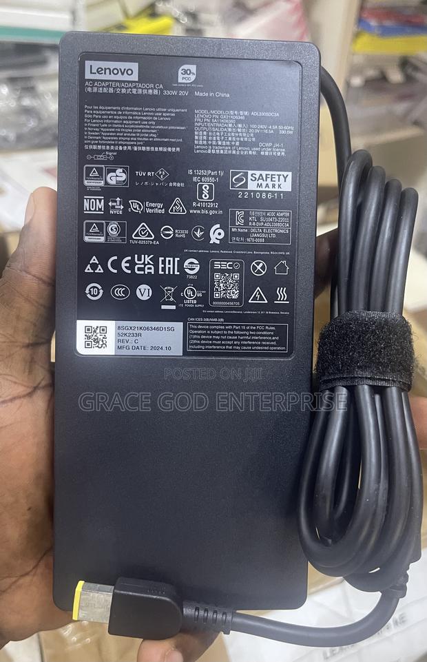 Original Lenovo Legion Charger 330w Yellow Slim Tip photo 2
