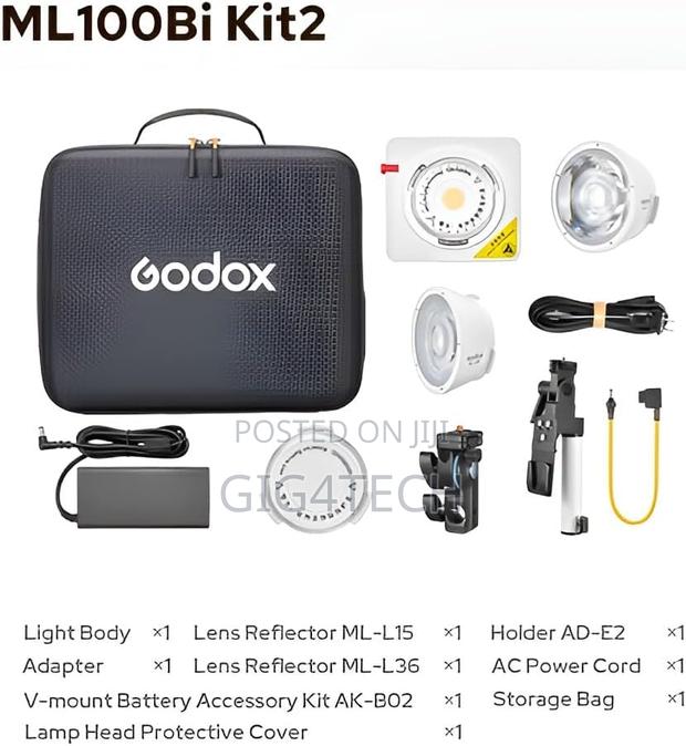 Godox Ml100bi Bi-color Led Light With 36° Lens V-mount Handgrip Kit2 photo 2