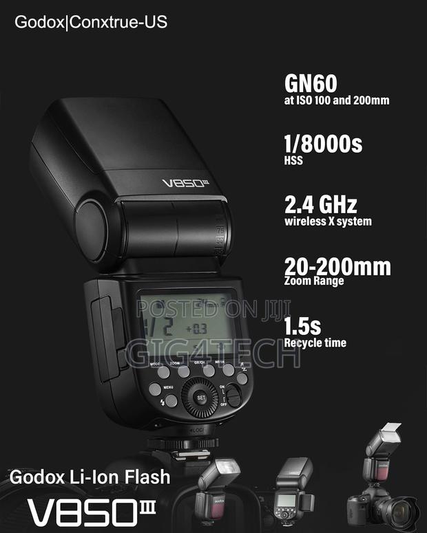 Godox V850iii 2.4g Lithium Battery HSS Wireless Speedlite Flash photo 2