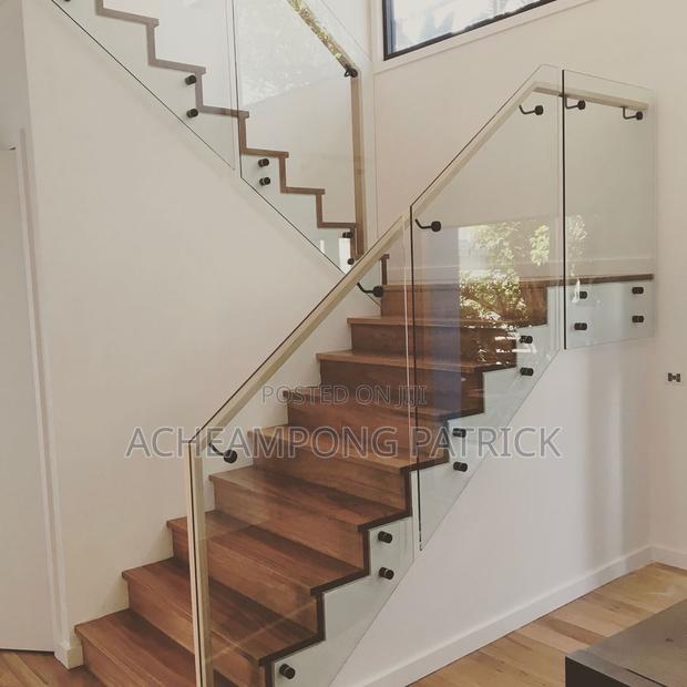 Sunrise Stainless Dark Glass Railing Design