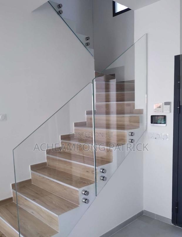 Sunrise Stainless Dark Glass Railing Design