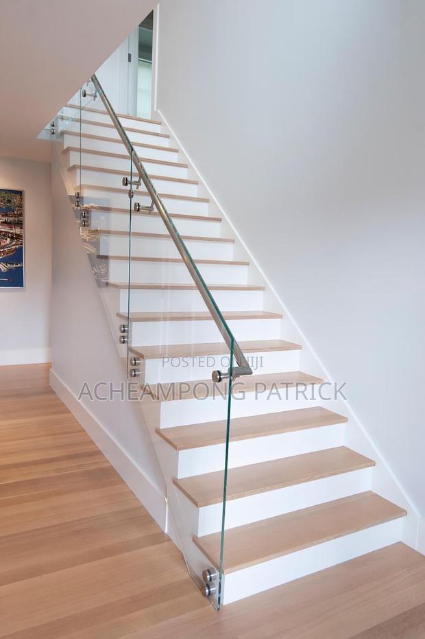 Sunrise Stainless Dark Glass Railing Design