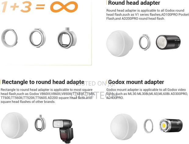Godox Diffusion Dome Kit Ml-Cd15 for V1 Ad200 Ad400pro Ml60 photo 4