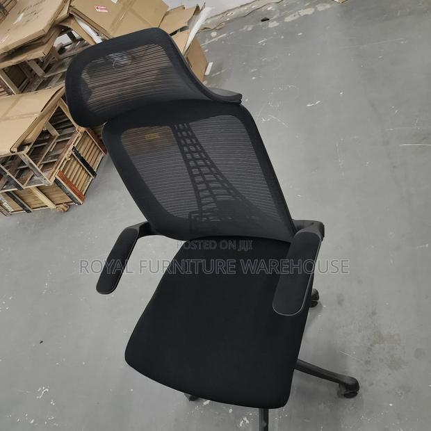 Black Swivel Office Chair With Flip Up Arms · Photo 3