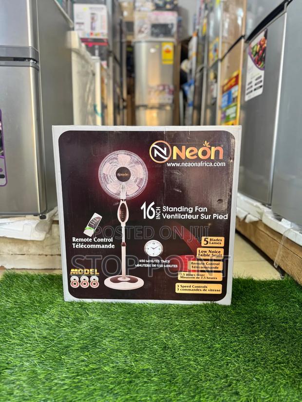 16 Inch Neon Remote Standing Fan