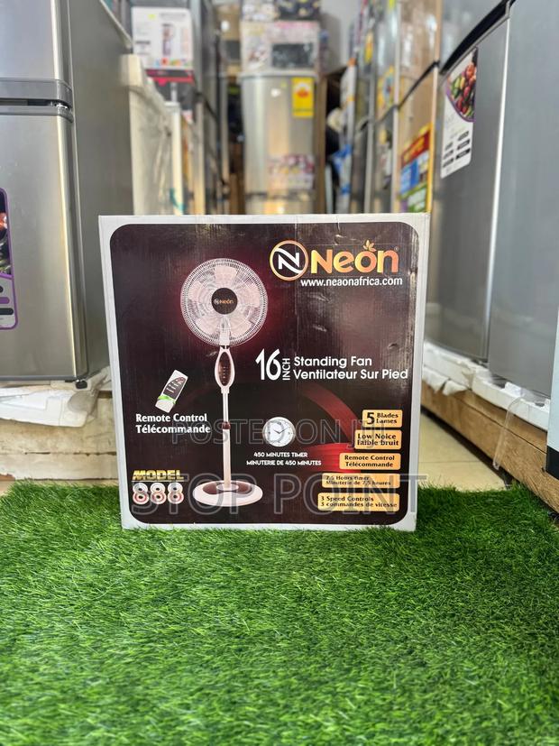 16 Inch Neon Remote Standing Fan photo 3