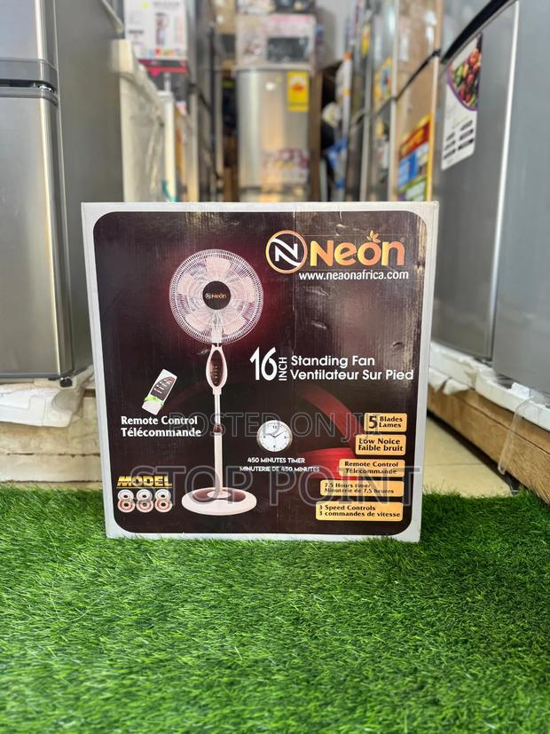 16 Inch Neon Remote Standing Fan photo 4